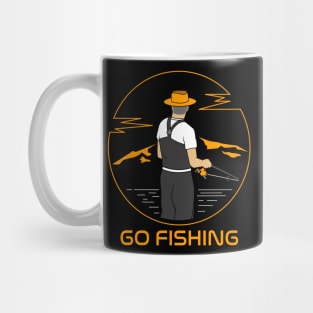 Fishing at Fishing pond Mug